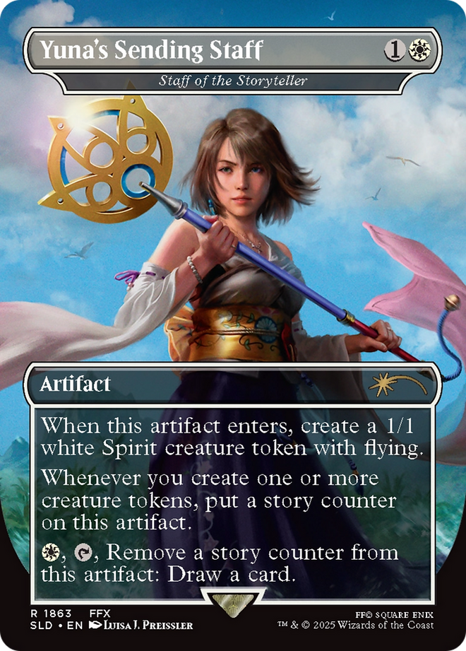 Yuna's Sending Staff - Staff of the Storyteller [Secret Lair Drop Series]