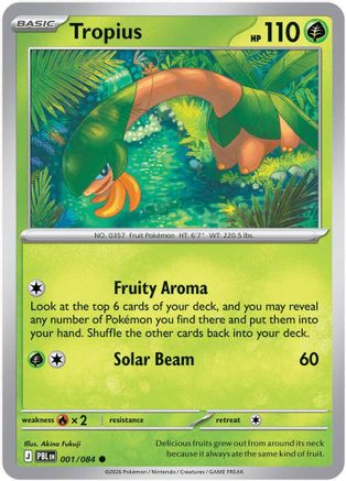 Tropius 001  - Reverse Holofoil ME05 Pitch Black - Common
