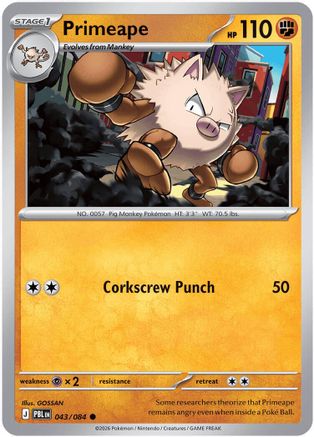 Primeape 043  ME05 Pitch Black - Common