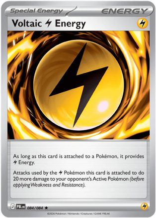 Voltaic Lightning Energy 084  - Holofoil ME05 Pitch Black - Rare