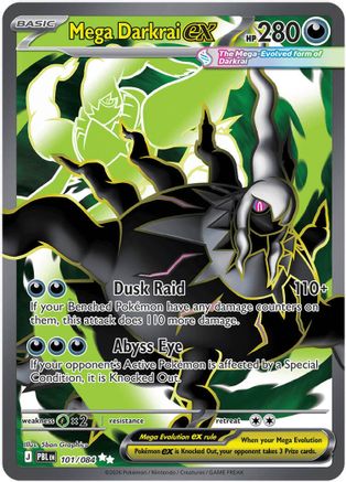 Mega Darkrai ex 101/084  - Holofoil ME05 Pitch Black - Ultra Rare