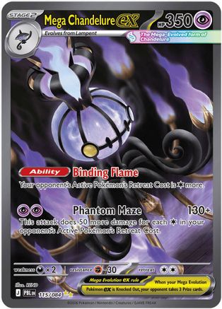 Mega Chandelure ex 115/084  - Holofoil ME05 Pitch Black - Special Illustration Rare