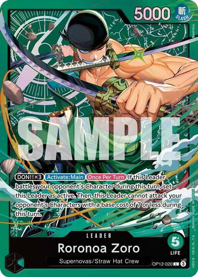 Roronoa Zoro (OP12-020) (OP12-020) - Starter Deck 32: GREEN Roronoa Zoro Foil