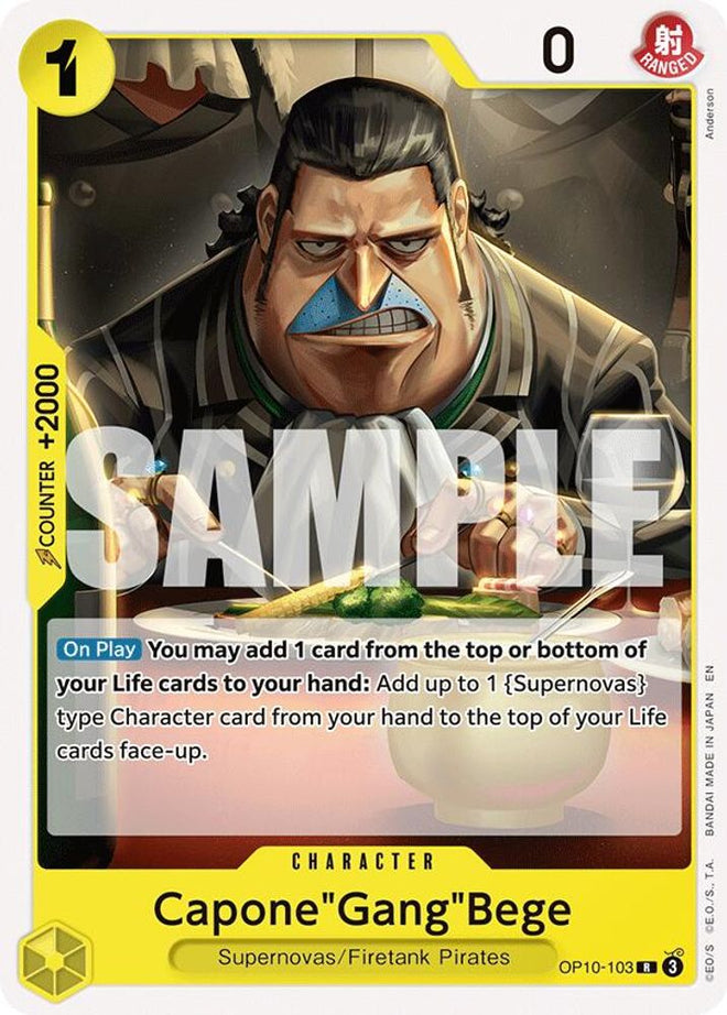Capone"Gang"Bege (OP10-103) - Starter Deck 36: YELLOW Eustass"Captain"Kid