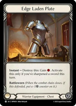 Edge Laden Plate (MPW014) - Mastery Pack Warrior Cold Foil