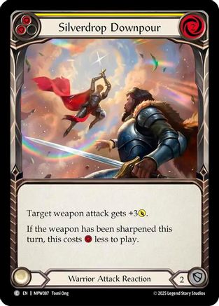 Silverdrop Downpour (Yellow) (MPW087) - Mastery Pack Warrior Rainbow Foil