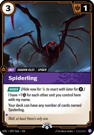 Spiderling (097/166) - Riftbound Organized Play Promotional Cards Foil