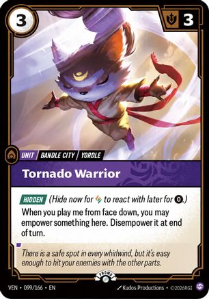 Tornado Warrior (099/166) - Riftbound Organized Play Promotional Cards Foil