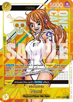 Nami (CS 26-27 Celebration Pack) (Serial Numbered) (OP08-106) - One Piece Promotion Cards Foil
