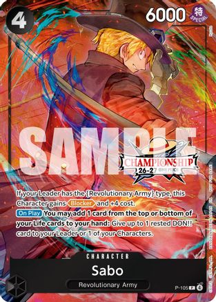 Sabo (CS 26-27 Celebration Pack) (P-105) - One Piece Promotion Cards Foil