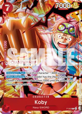 Koby (CS 26-27 Event Pack Finalist Ver.) (P-092) - One Piece Promotion Cards Foil