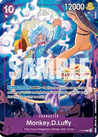 Monkey.D.Luffy (CS 26-27 Event Pack Finalist Ver.) (P-099) - One Piece Promotion Cards Foil