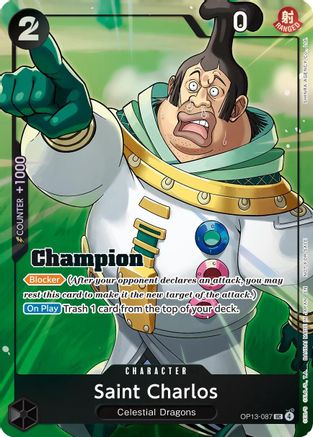 Saint Charlos (Winner Card Set Vol. 1) (OP13-087) - One Piece Promotion Cards Foil