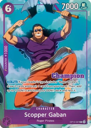 Scopper Gaban (CS 26-27 Winner Card Set Vol.1) (OP13-067) - One Piece Promotion Cards Foil