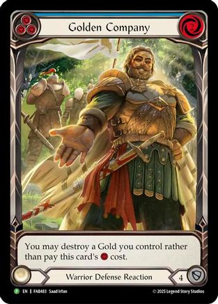 Golden Company (Blue) - FAB483 (FAB483) - Flesh and Blood: Promo Cards Rainbow Foil