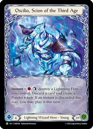 Oscilio, Scion Of The Third Age - HER166 (HER166) - Flesh and Blood: Promo Cards Rainbow Foil