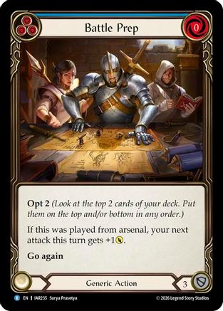 Battle Prep (Blue) (IAR235) - Usurp the Shadow Throne Rainbow Foil