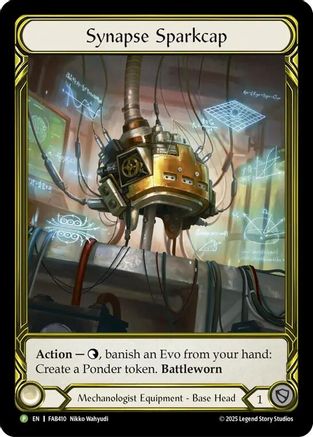 Synapse Sparkcap (Golden) - FAB410 (FAB410) - Flesh and Blood: Promo Cards Cold Foil