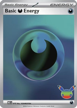 Basic Darkness Energy 015  - Holofoil MEE Mega Evolution Energies - Futuristic Rare