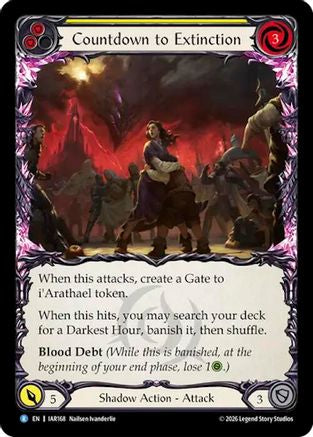 Countdown to Extinction (Yellow) (IAR168) - Usurp the Shadow Throne Rainbow Foil