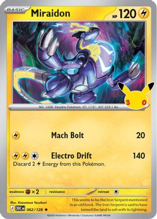 Miraidon 062  - Holofoil ME 30th Celebration - null