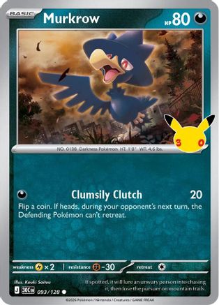 Murkrow 093  - Holofoil ME 30th Celebration - null