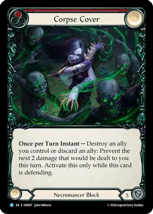 Corpse Cover (Red) (IAR097) - Usurp the Shadow Throne Rainbow Foil