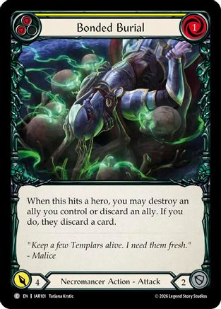 Bonded Burial (Yellow) (IAR101) - Usurp the Shadow Throne