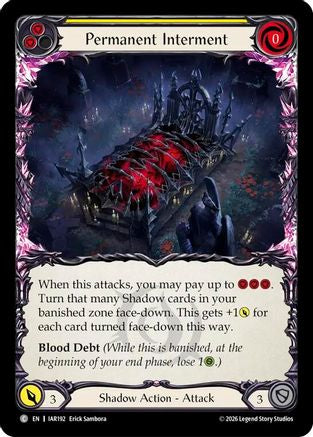 Permanent Interment (Yellow) (IAR192) - Usurp the Shadow Throne Rainbow Foil