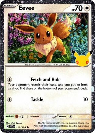 Eevee 116/128  - Holofoil Blister Exclusives - Common