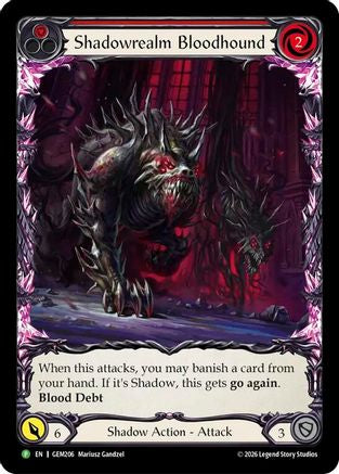 Shadowrealm Bloodhound (GEM206) - GEM Pack 6 Rainbow Foil