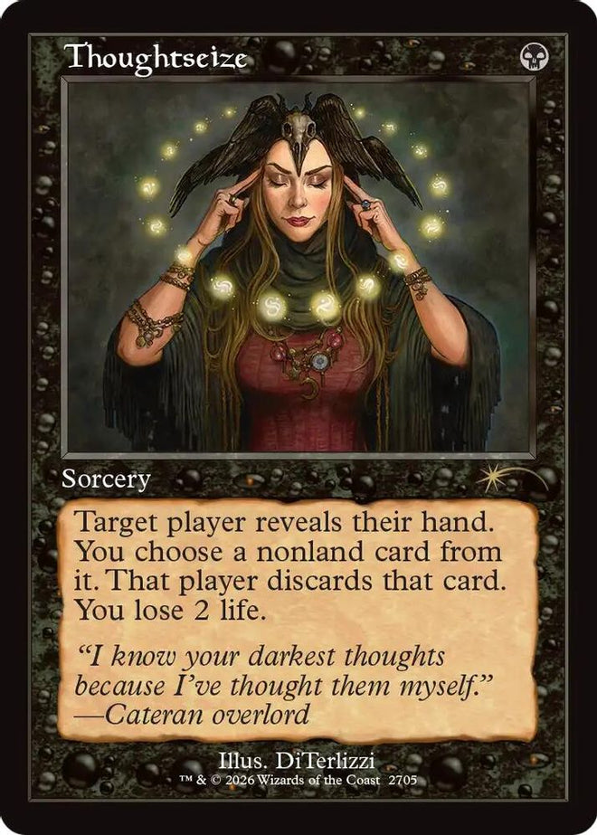 Thoughtseize (2705) (Retro Frame) (SLD-2705) - Secret Lair Drop Series