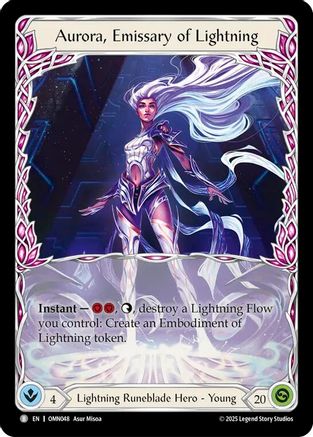 Aurora, Emissary of Lightning // Volzar, Meteor Storm (OMN048) - Omens of the Third Age