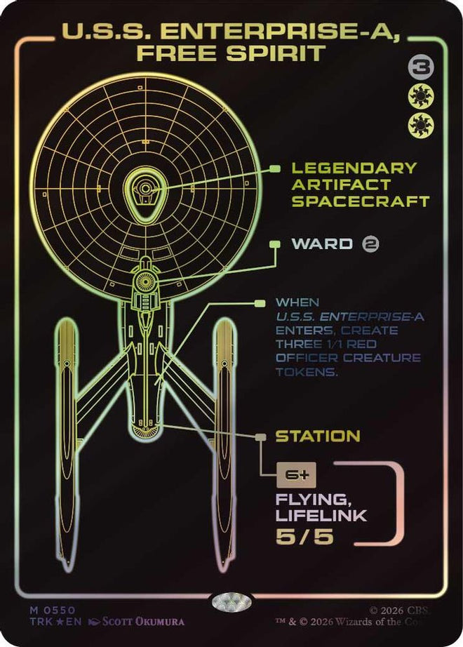 U.S.S. Enterprise-A, Free Spirit (Showcase) (TRK-550) - Star Trek Foil