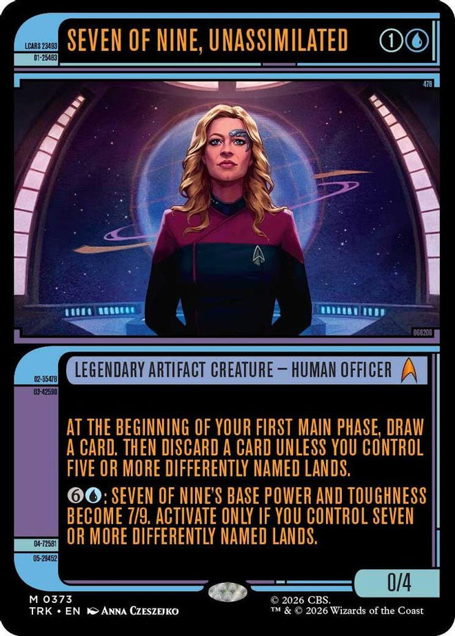 Seven of Nine, Unassimilated (Showcase) (TRK-373) - Star Trek Foil