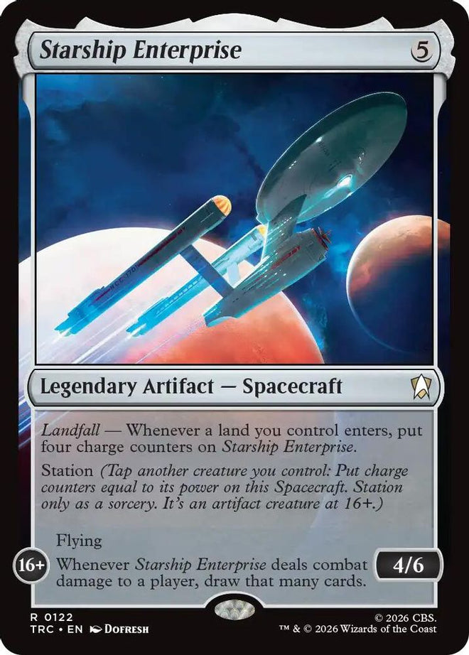 Starship Enterprise (Surge Foil) (TRC-122) - Commander: Star Trek Foil
