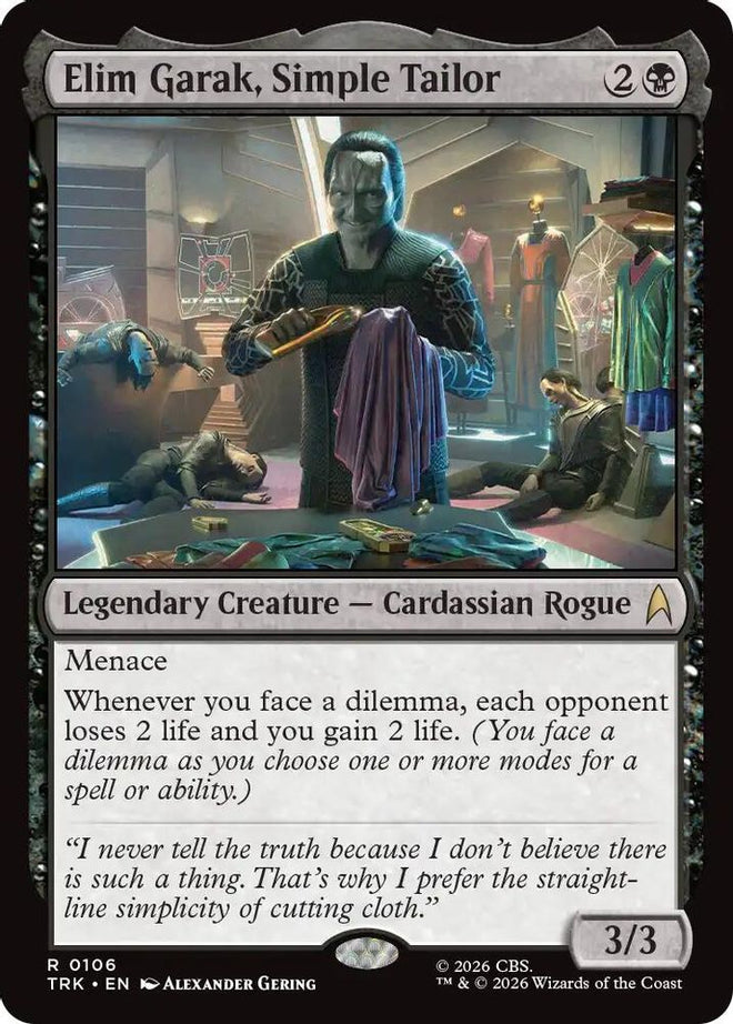 Elim Garak, Simple Tailor (TRK-106) - Star Trek Foil