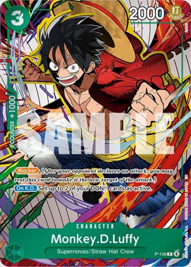 Monkey.D.Luffy (P-108) (Mini Case Set Vol. 3 Ryuda Artwork) (P-108) - One Piece Promotion Cards Foil