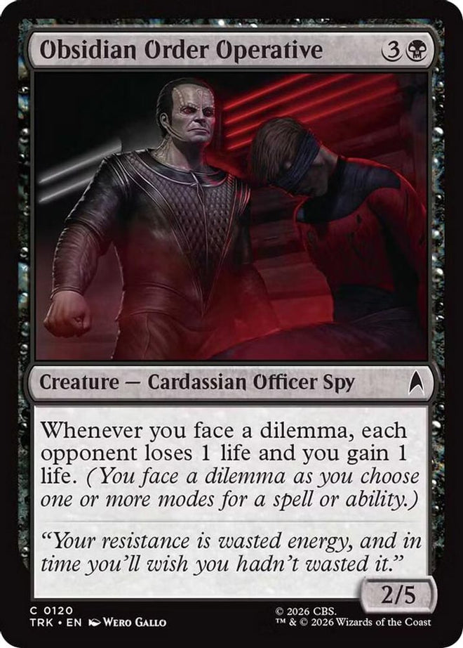 Obsidian Order Operative (TRK-120) - Star Trek Foil