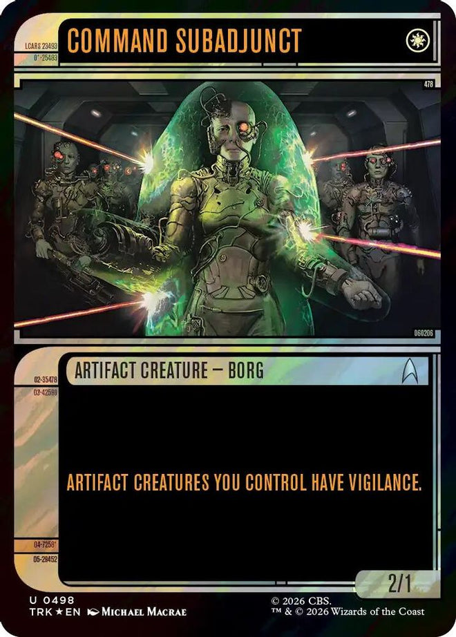 Command Subadjunct (Showcase) (Surge Foil) (TRK-498) - Star Trek Foil