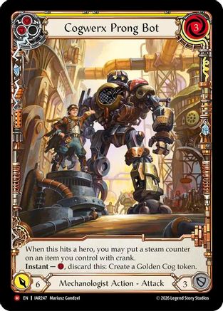 Cogwerx Prong Bot (Extended Art) (IAR247) - Usurp the Shadow Throne Rainbow Foil