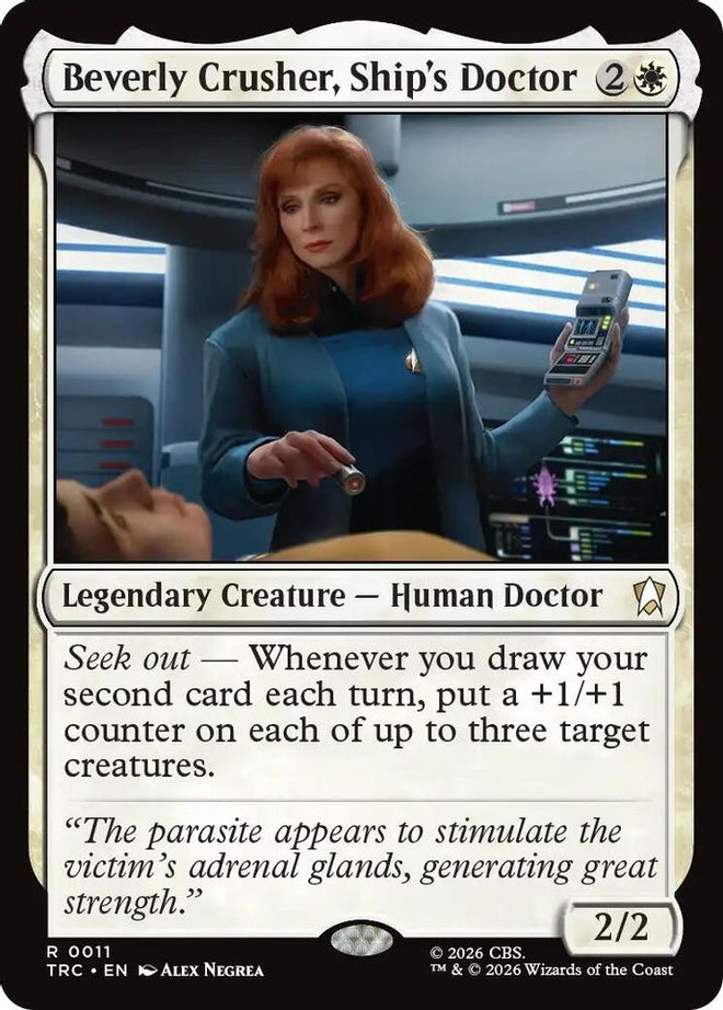 Beverly Crusher, Ship's Doctor (Surge Foil) (TRC-011) - Commander: Star Trek Foil