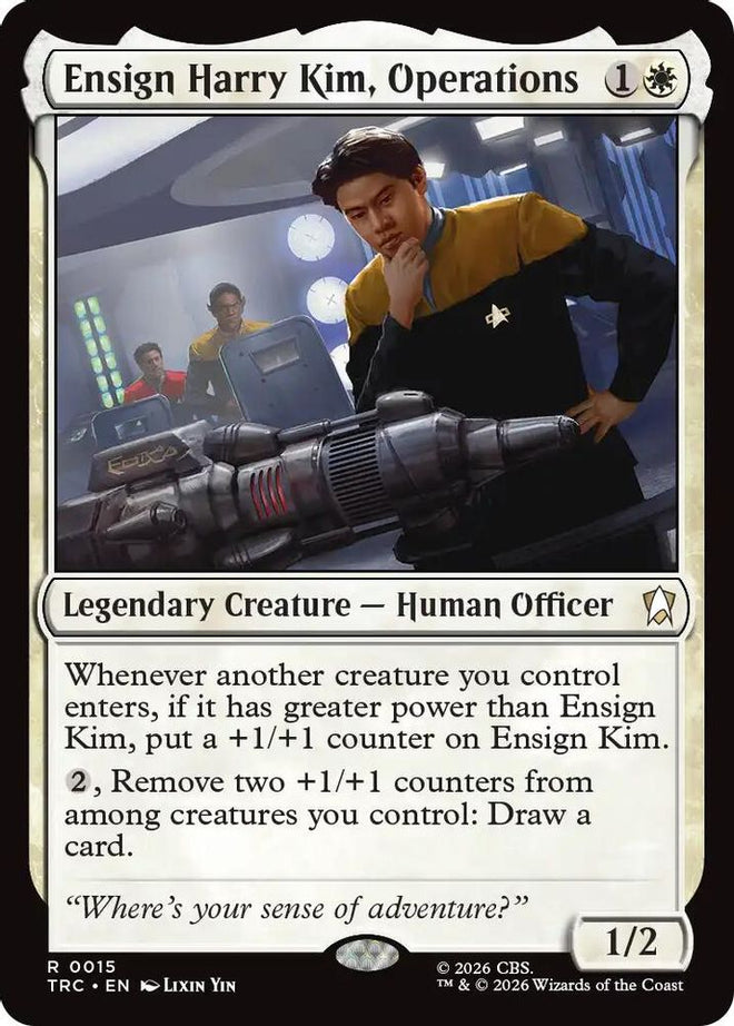 Ensign Harry Kim, Operations (Surge Foil) (TRC-015) - Commander: Star Trek Foil