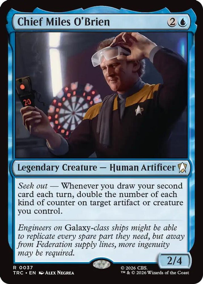 Chief Miles O'Brien (Surge Foil) (TRC-037) - Commander: Star Trek Foil