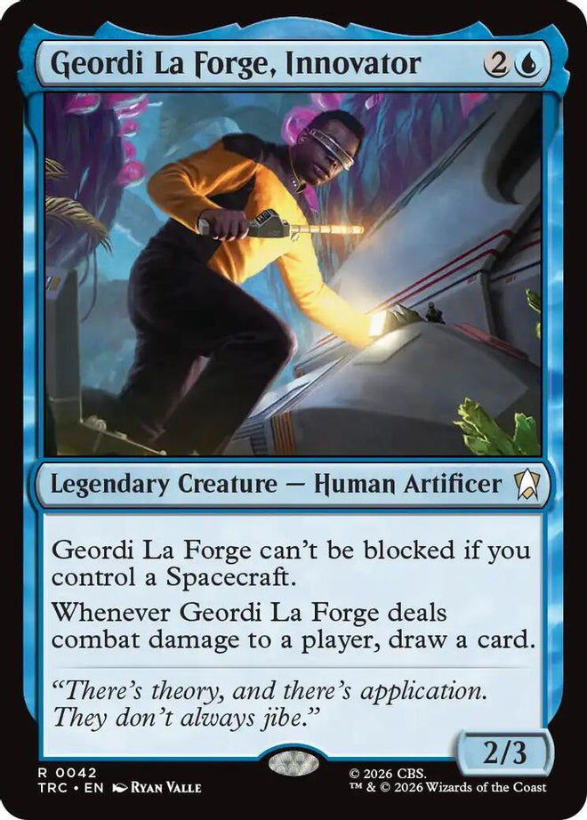 Geordi La Forge, Innovator (Surge Foil) (TRC-042) - Commander: Star Trek Foil