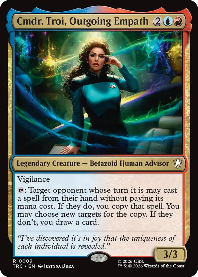 Cmdr. Troi, Outgoing Empath (Surge Foil) (TRC-089) - Commander: Star Trek Foil