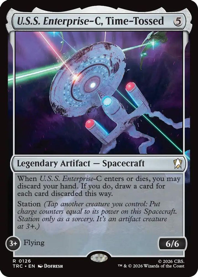 U.S.S. Enterprise-C, Time-Tossed (Surge Foil) (TRC-126) - Commander: Star Trek Foil