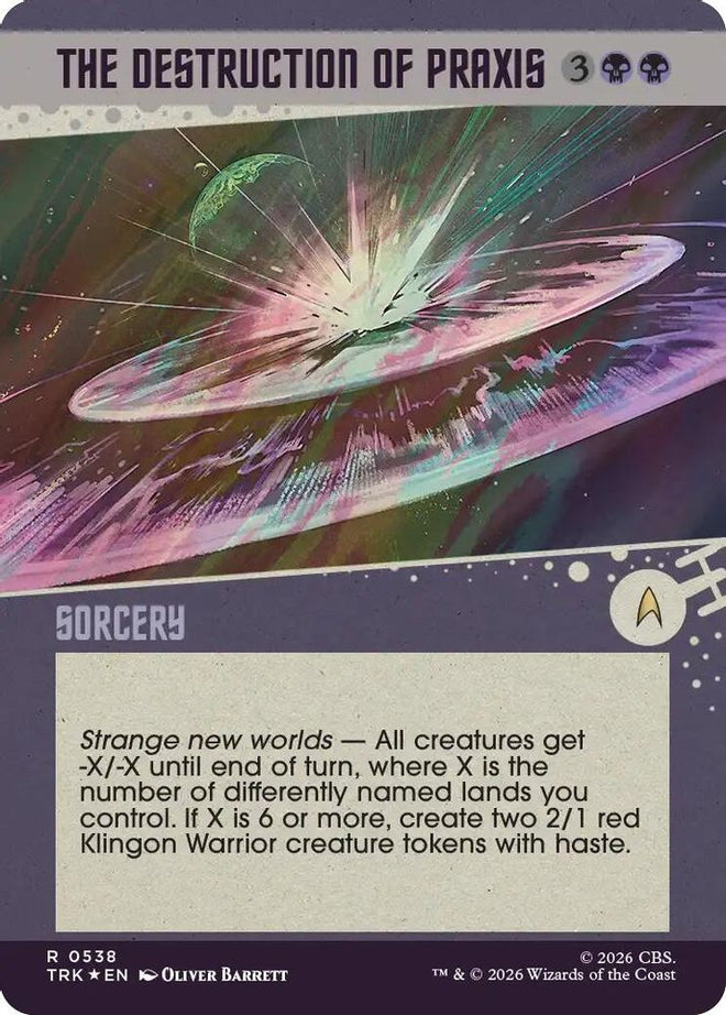The Destruction of Praxis (Showcase) (Surge Foil) (TRK-538) - Star Trek Foil