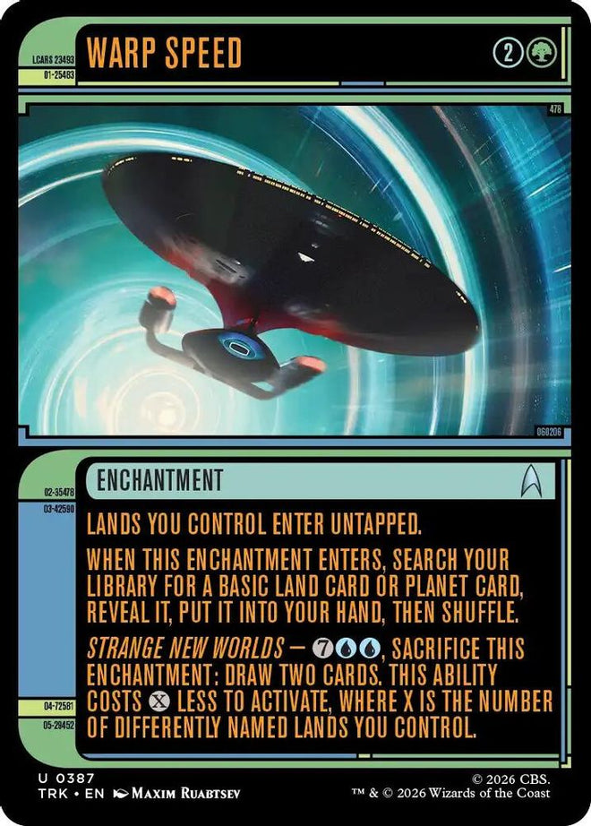 Warp Speed (Showcase) (TRK-387) - Star Trek Foil