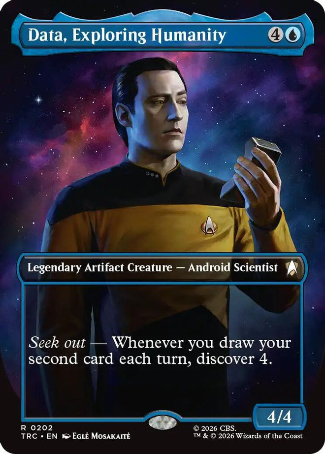 Data, Exploring Humanity (Borderless) (TRC-202) - Commander: Star Trek
